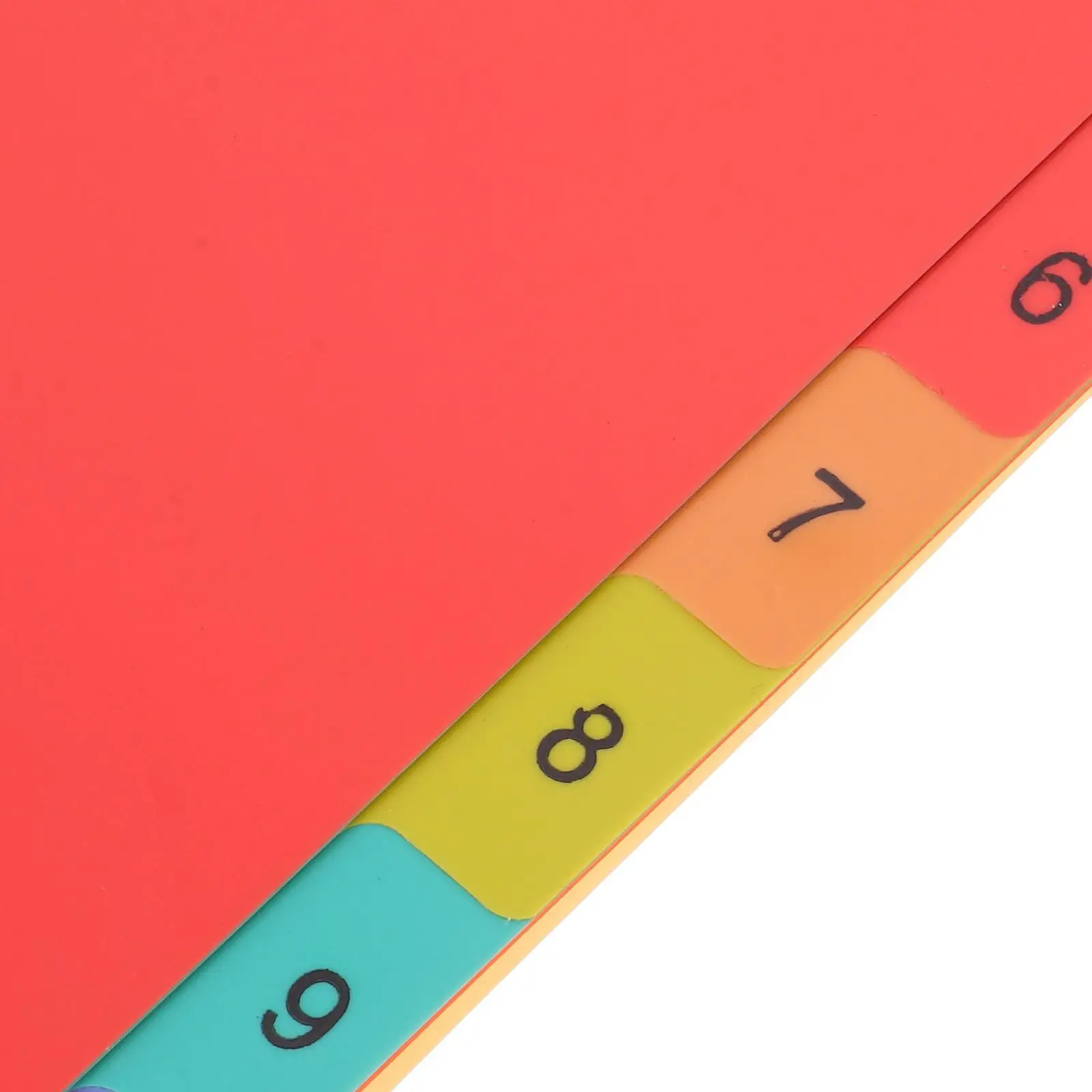 A4 11 Hole Plastic Colored Tabs Page Markers Binder Index Separators Classification Pages Filing Notebook Dividers