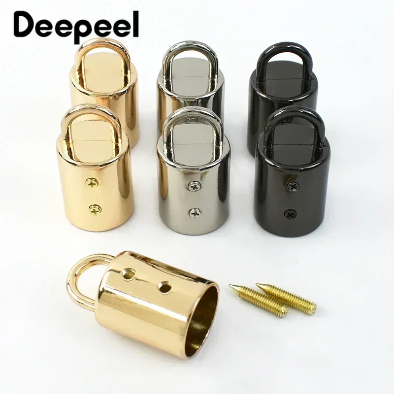 5/10/20Pcs Deepeel 14mm Metal Bag Buckle Handbag Strap Tassel Cap Clasp Hook Connector Hanger Rope Lock DIY Hardware Accessories