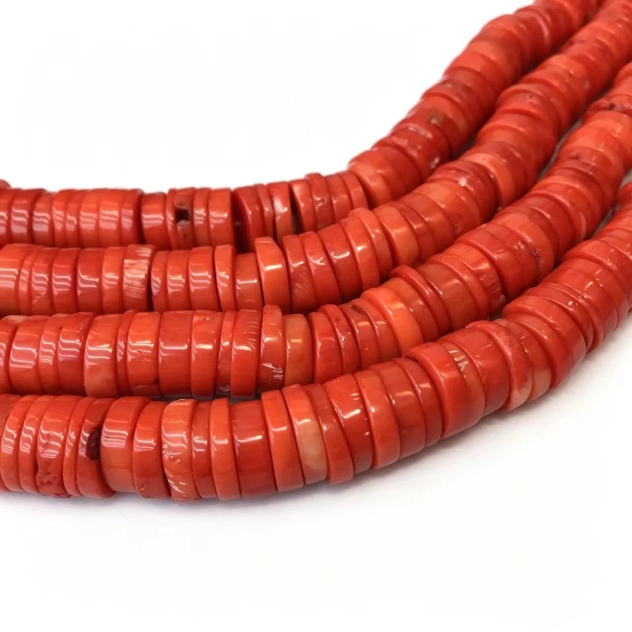 Orange Bamboo Coral RoundElle 3*12-13mm 38CM Loose Beads for DIY Jewelry Making FPPJ Wholesale Nature