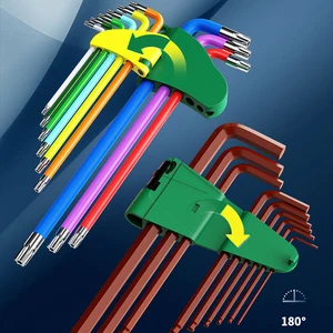 Wynns-Allen Wrench Set, hexagonal key, hexagonal flat ball, torx screwdriver for home installation, bicycle repair, manual tools, 9pcs 6 Main Sales Key Allen - №3