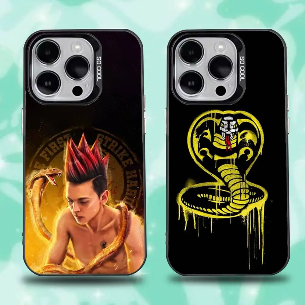 

C-Cobra Kai Snake Phone Case For iPhone 16,15,14,13,12,11,Pro,Max,Plus,Mini,XS,SE Anti Fall Black Matte Hard Bumper