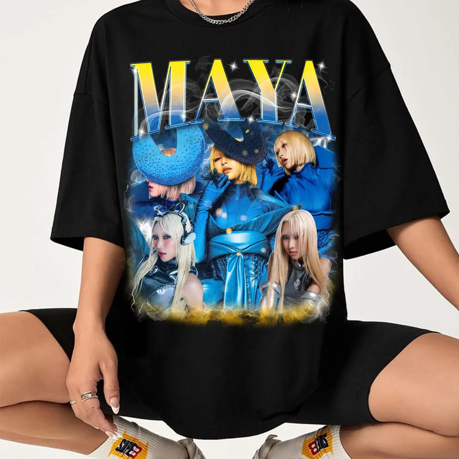 Retro Maya XG Kpop T Shirt GALA The First Howl World Tour Vintage Oversized for Fans vintage Washed Slightly Casual Versatile