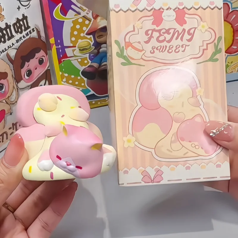 

New Original Spot Femi Afternoon Tea Dessert Series Tide Play Blind Box Kawaii Hand Set Up Hazelnut Milk Tea Halloween Gifts