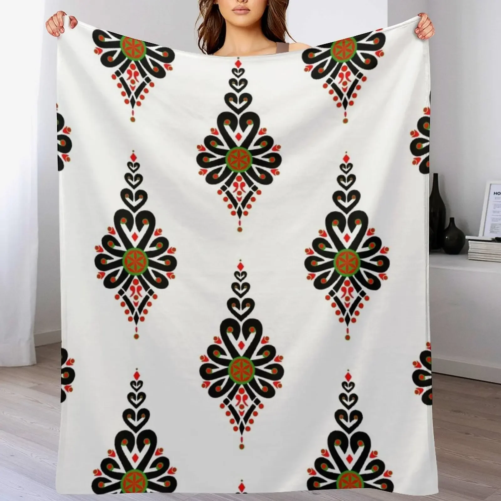 

Folk pattern of Polish highlanders Throw Blanket Soft Beds Nap Furrys manga Blankets