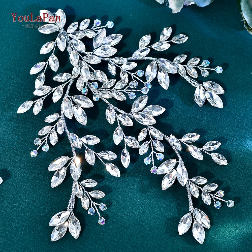 YouLaPan Elegant Rhinestone Headwear Crystal Bride Bridesmaid Headband Wedding Headpiece Handmade Holiday Hair Jewelry HP919