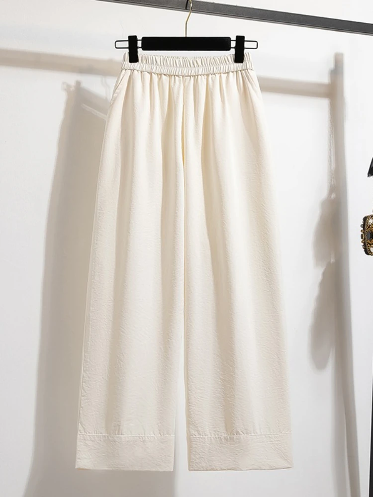 

Женские Лидер продаж, универсальные брюки для отдыха, брюки больших размеров, женские новые поступления 2025 года, широкие свободные корейские брюки большого размера