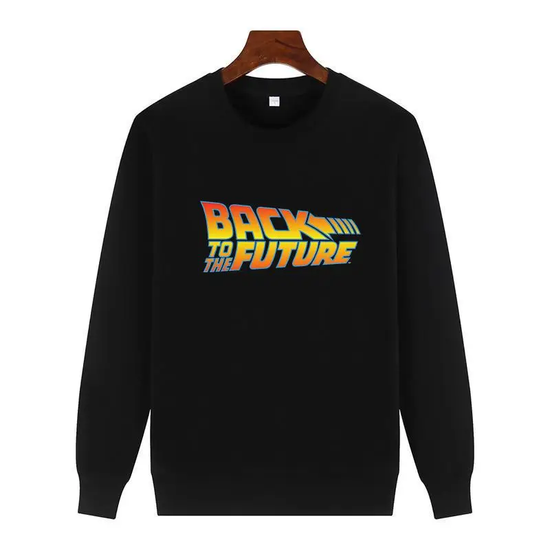 Back To The Future Unisex Graphic Sweatshirts Round Neck And Velvet Winter Thick Sweater Hoodie For All Ages Men's Sportswear