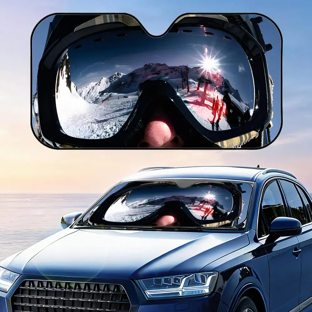 

Reflectio In Glasses Sun Visor Reusable Aluminum Foil Windshield UV Protection Heat Insulation Cover Foldable Sun Visor Shade