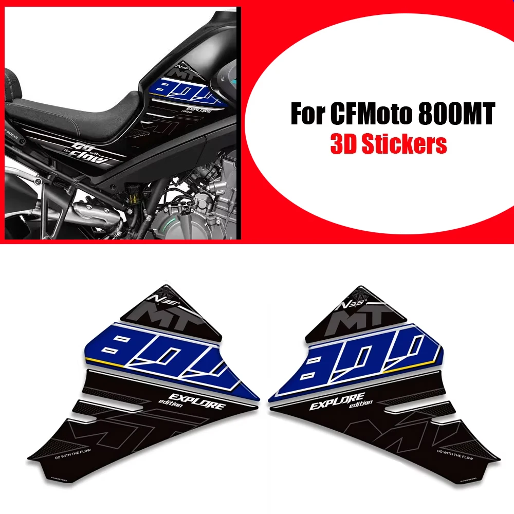 800 MT Tank Pad Fairing Fender 3D Stickers Decals Windshield Windscreen Screen Wind Deflector Handshield For CFMoto 800MT