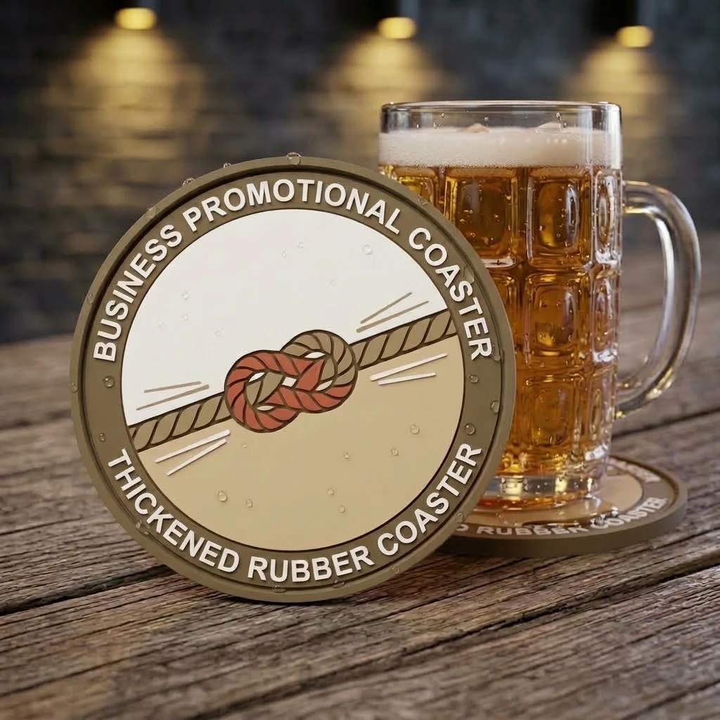 Soft Rubber Silicone Cup Coaster Custom Printing Logo Heat Resistant Table Protective Mat