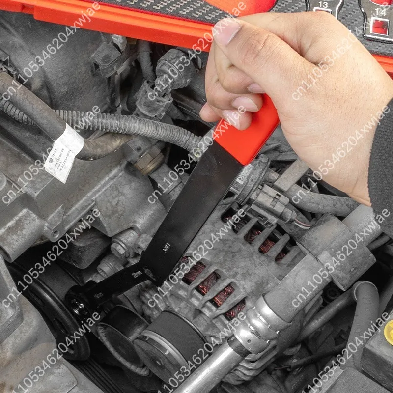 15PCS Car Engine Belt Tensioner Tool Kit Adjustable Wrench with Extension Bar for Idler Pulley