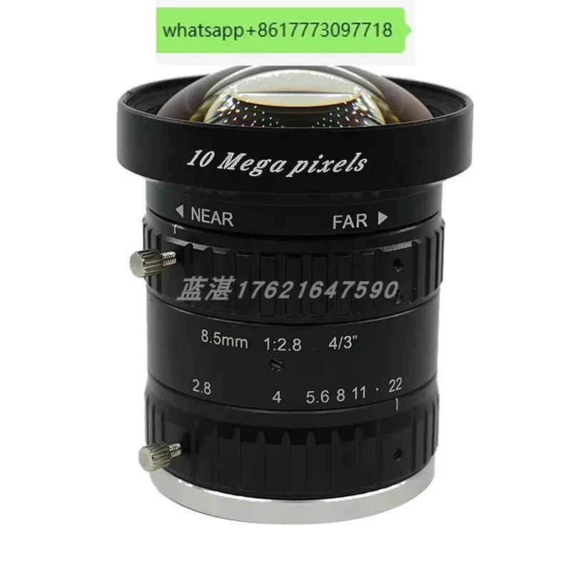 10 million pixel 4/3 inch fixed focus 8mm 12mm 16 25 35 50mm 85mm C-port industrial lens