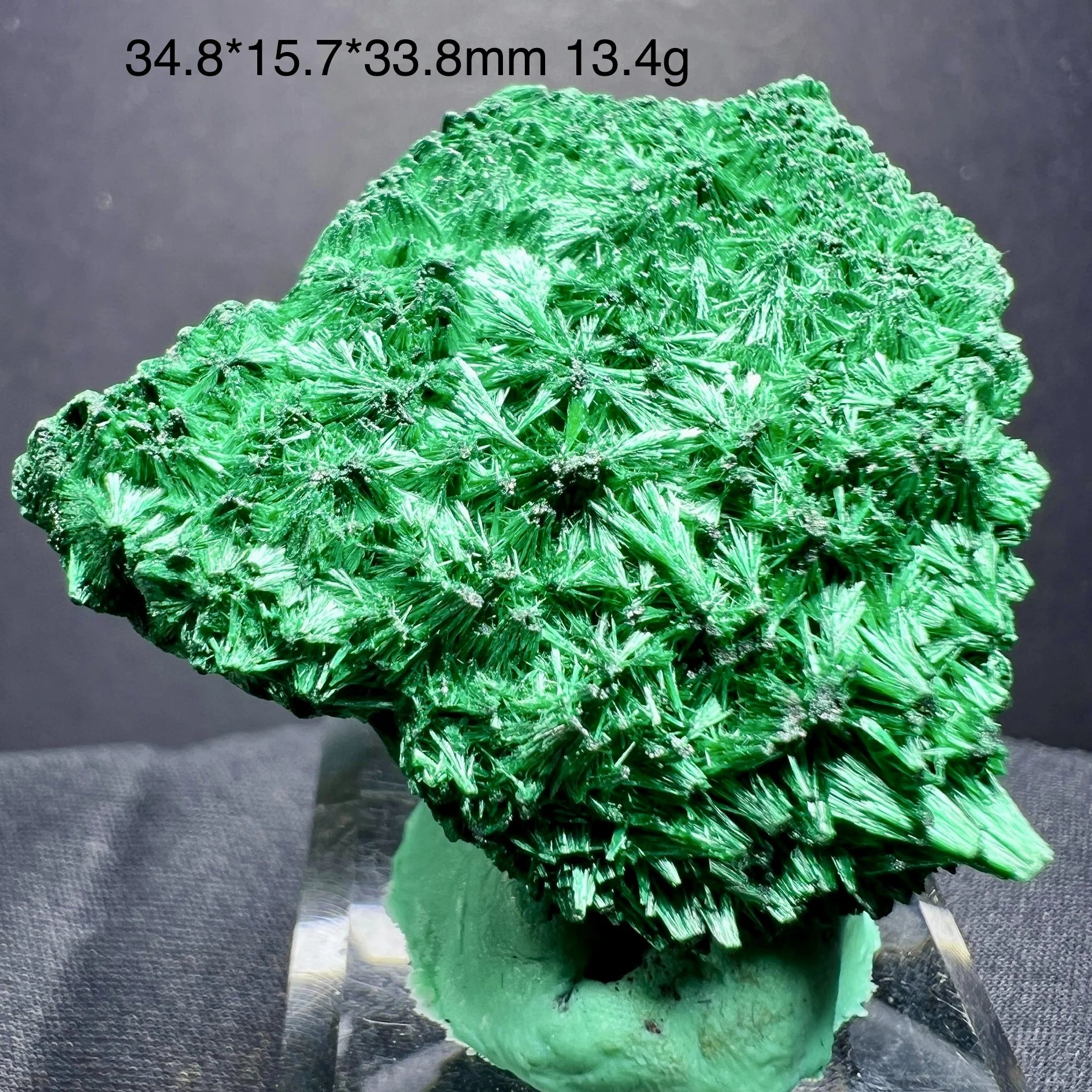 

Natural Velvet Cat Eye Malachite Mineral Crystal Ornament Ore Specimen Original Stone Geological Science Popularization Gift