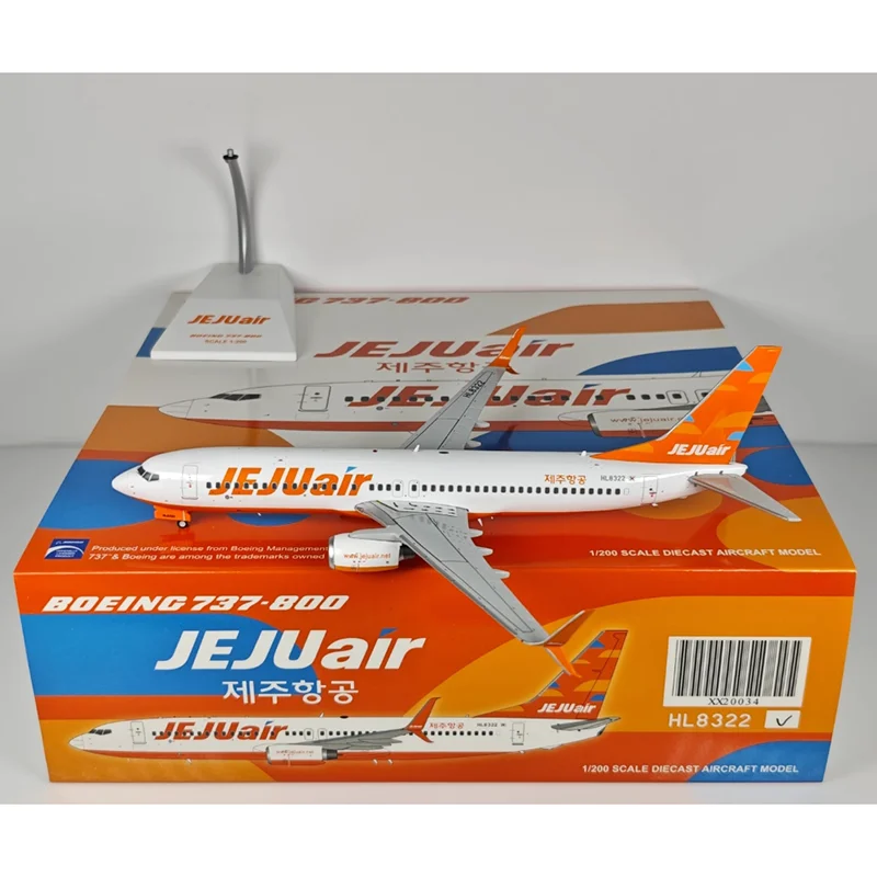 

JC Wings литой под давлением масштаб 1/200 Jeju Air B737-800 HL8322 коллекция моделей самолетов из сплава, декоративные украшения, подарочные игрушки