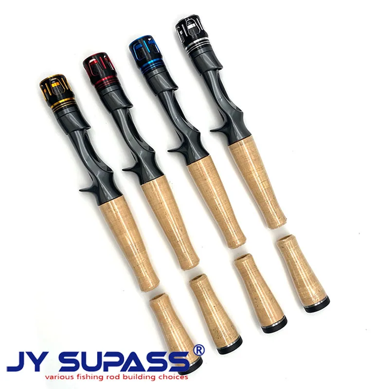 JY SUPASS PTS fishing rod diy Top Quality casting reel seat Fishing Rod Cork Handle DIY Accessories Set for Rods Building