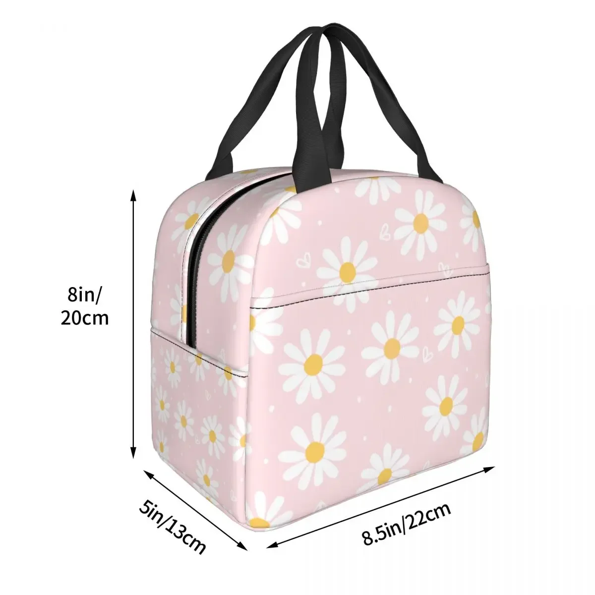 Fiambrera impermeable con estampado Floral para mujer, bolsa de almuerzo con aislamiento Oxford, térmica, para comida fría, Picnic y trabajo