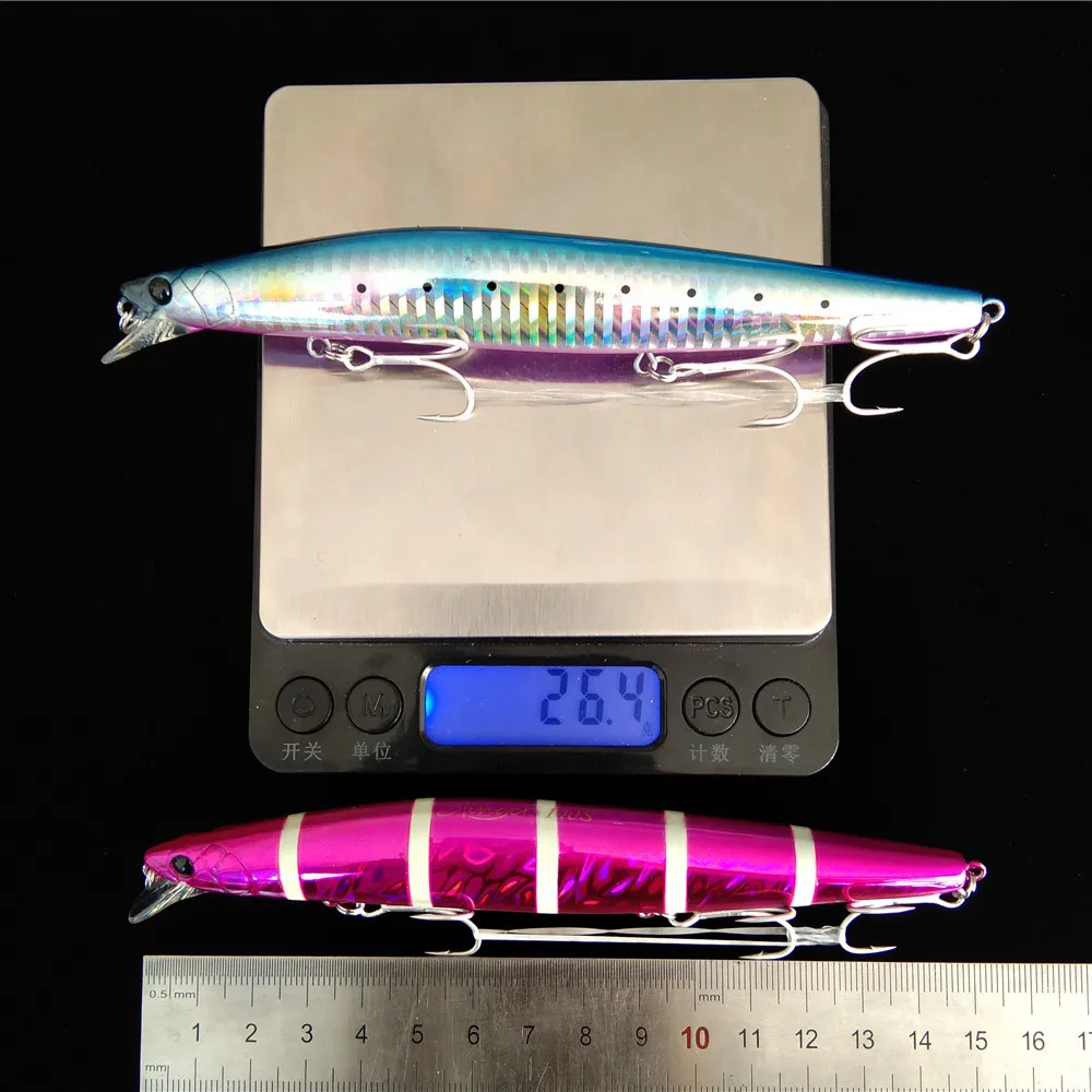 TSURINOYA 3PCS 140mm 26g 140S Sinking Minnow Ultra Long Casting Fishing Lure Seabass Tuna Sea Inshore Fishing Hard Bait Model