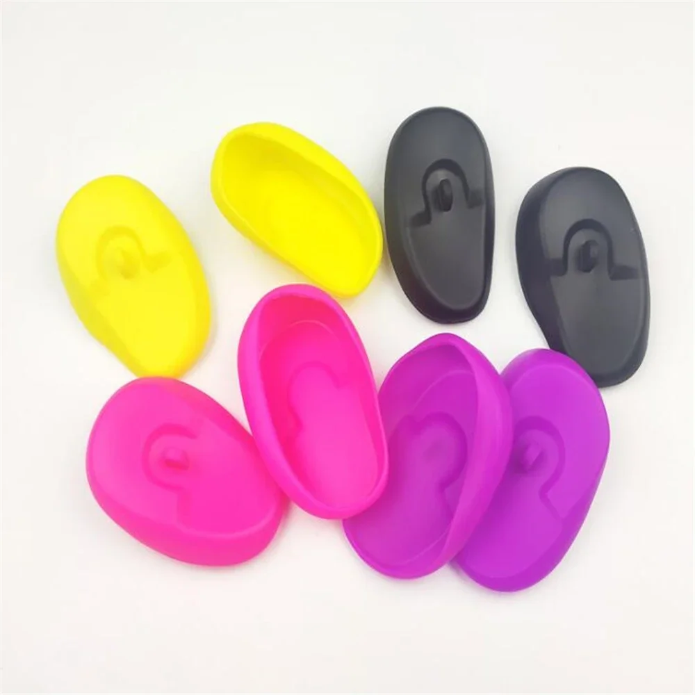 

2pcs Silicone Ear Cover Hair Coloring Dyeing Ear Protector Waterproof Shower Ear Shield Earmuffs Caps Salon Styling Accessories