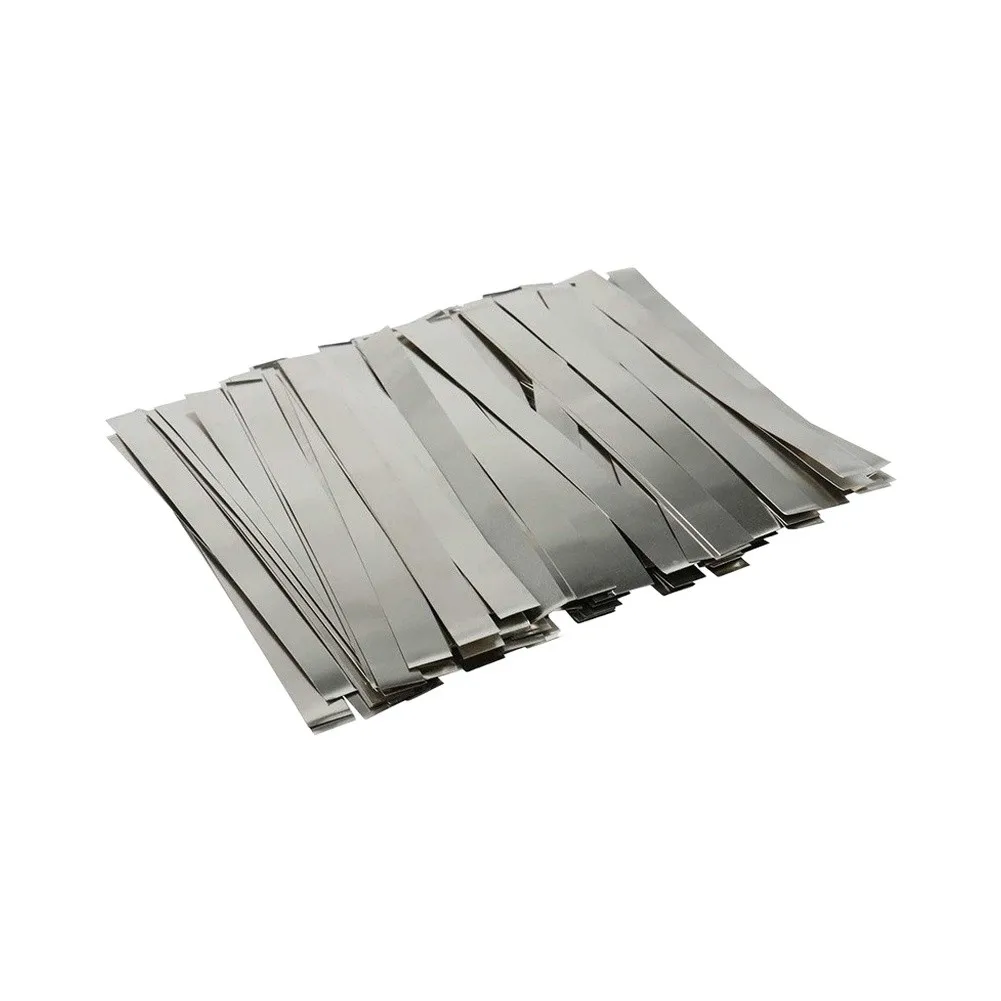 100PCS 0.2x15mm Nickel Coated Steel Strips for Spot Welding Equipment Used in Rechargeable Battery Manufacturing and Repair