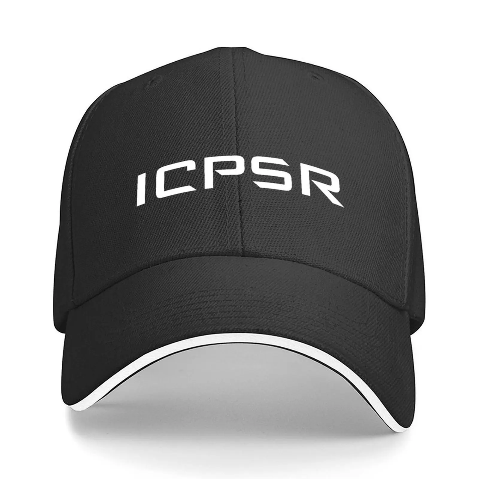 شعار ICPSR (أبيض) قبعة بيسبول للحماية من الأشعة فوق البنفسجية قبعة شمسية لملابس الجولف قبعة عيد الميلاد الهيب هوب للفتيات والرجال
