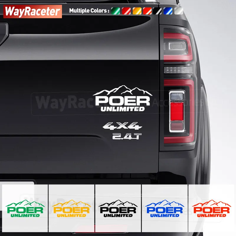 

Reflective Moutain Unlimited Sport Vinyl Decal Hood Fender Window Sticker For GWM Poer 2026 2025 Off Road 4X4 2024 Accessories