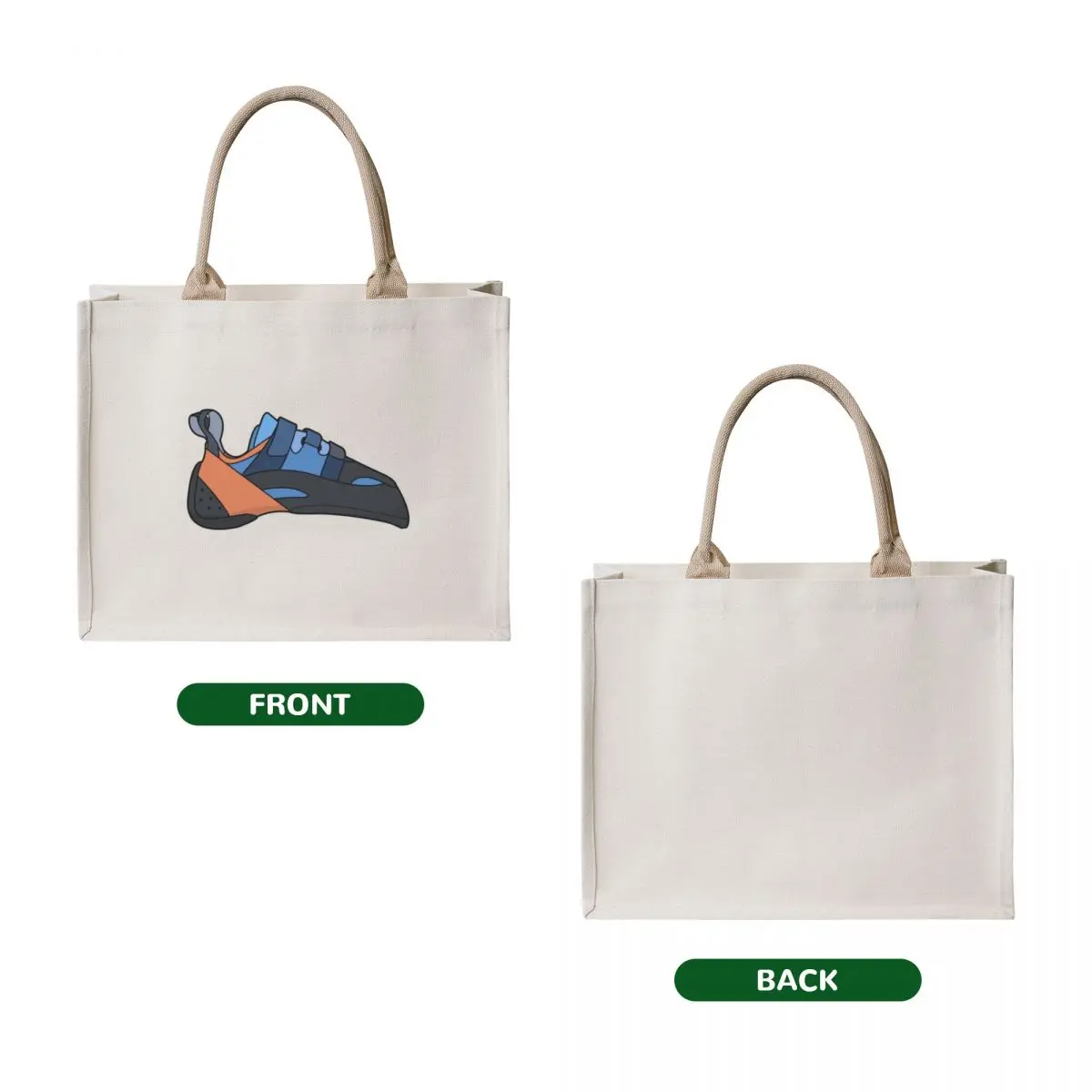 Climbing Shoe Illustration Tote Bag Cloth bags bags luxury women Canvas