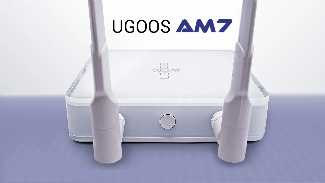 UGOOS-Caixa de TV Amlogic S905X4 inteligente Android 11, Amlogic, AM7, 4GB de RAM, ROM 32GB, WiFi 6, LAN 1000M, BT 5, 4K HD, pronto para envio