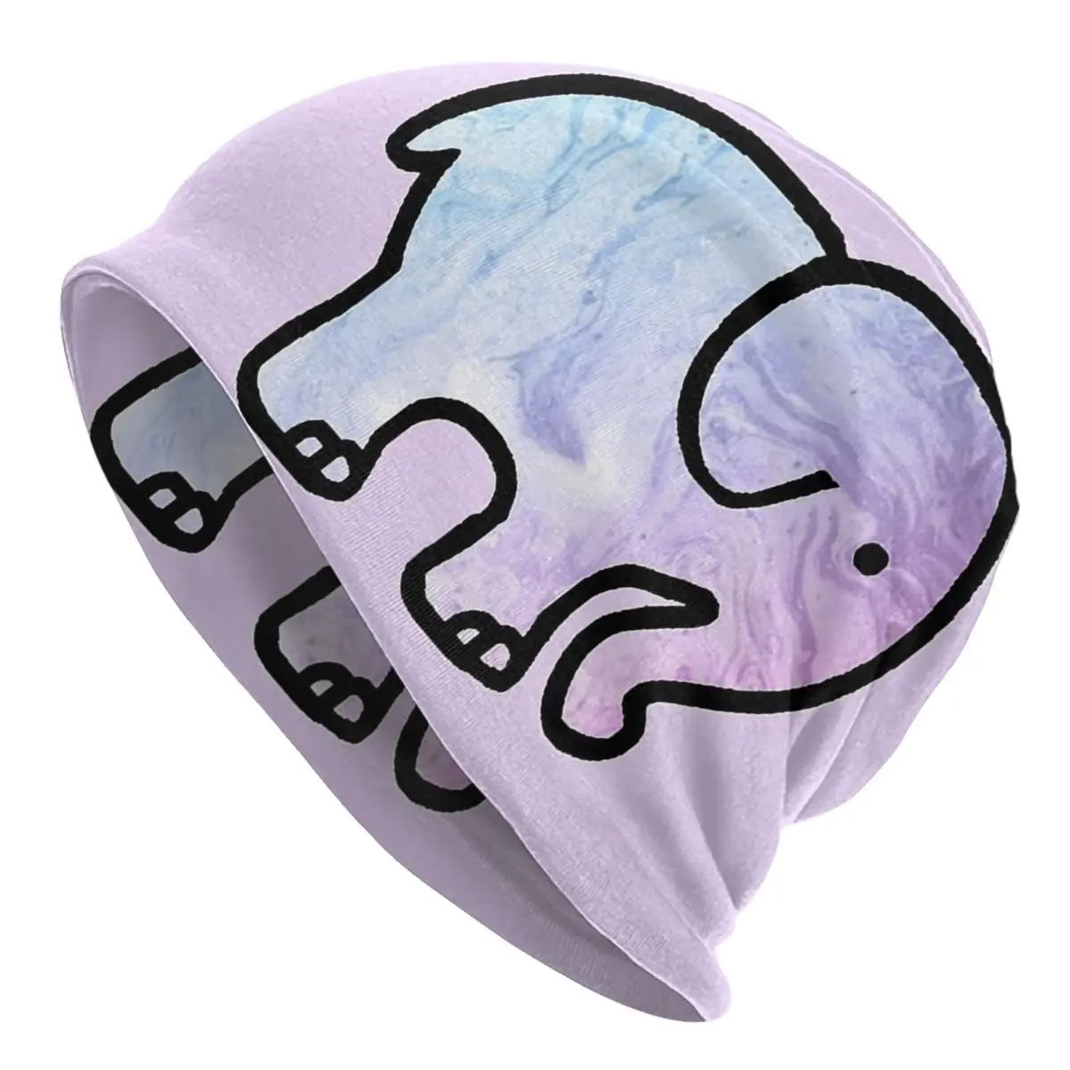 Bonnet Hats Animals Kawaii Cute Men Women's Thin Hat Purple Blue Marble Elephant Spring Warm Cap Design Skullies Beanies Caps