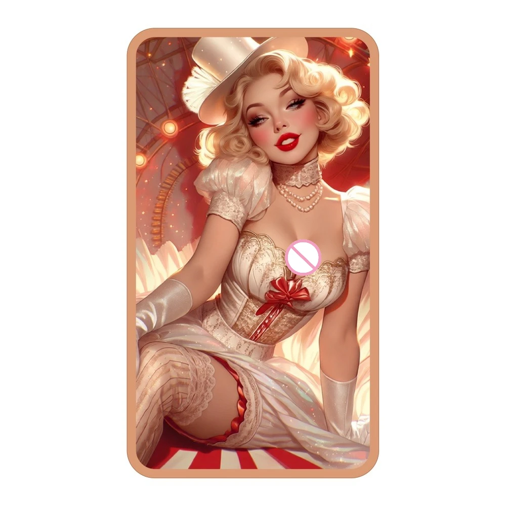 1 oz .999 Fine Copper Bar Vintage Circus Pin-Up Lady Stage Warm Light Colorized Collectible Beauty Pure Copper Bars Collection