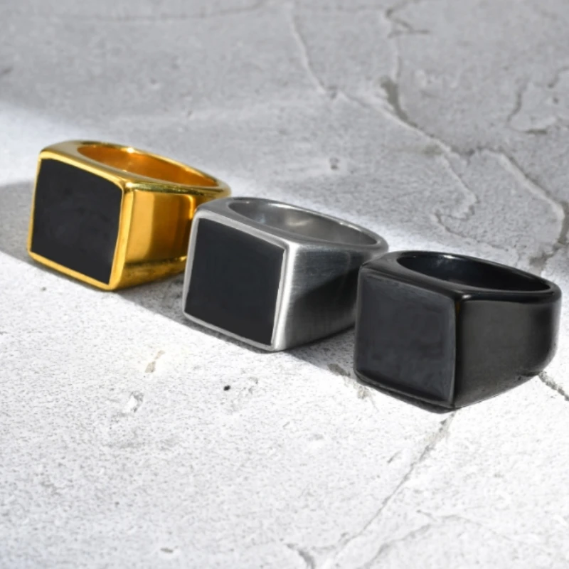 Why the Stainless Steel Resin Geometric Square Ring is the Perfect Choice for Men and Boys