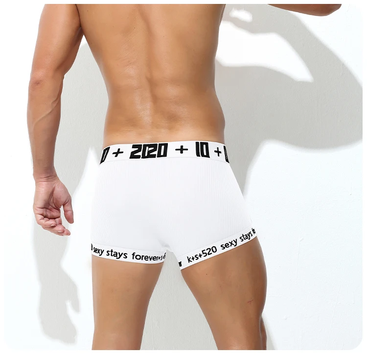 Men Underwear Boxers Cotton Panties Breathable Letter Printed Boxershorts Male Mid Waist Underpants