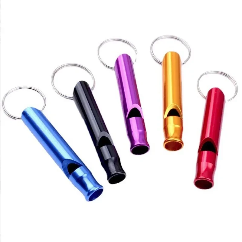 Cheap Whistle Keychain Self Defense Outdoor Multifunctional Metal Aluminum SOS First Aid Whistle Keyring Key Chain