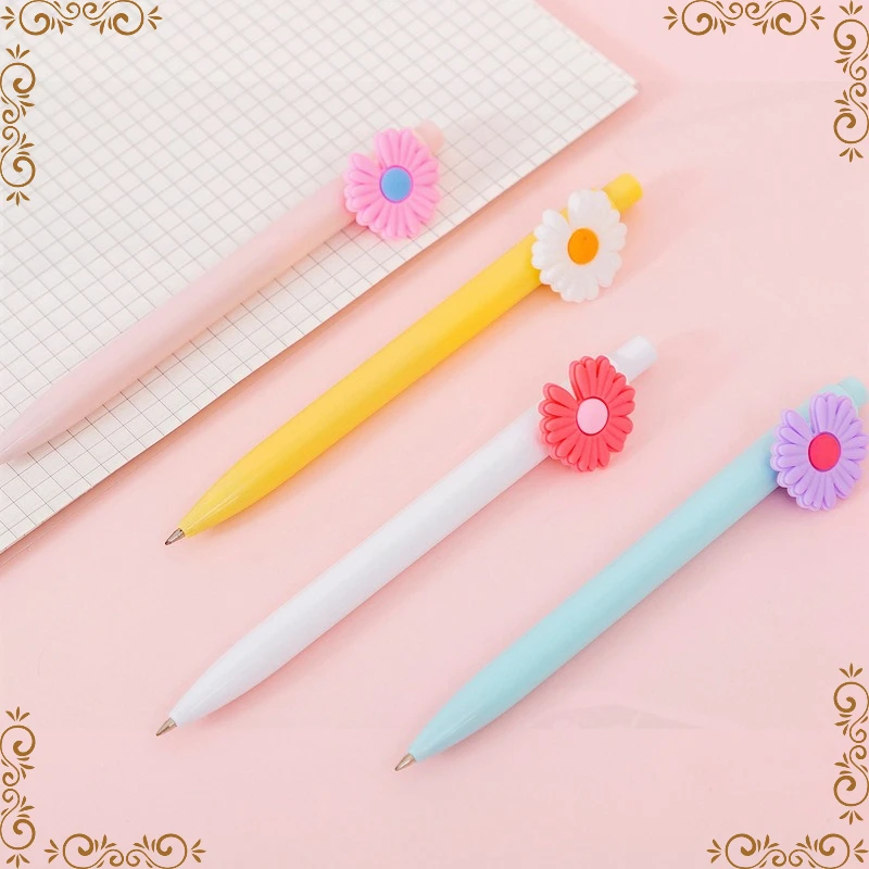 36 Pcs Creative Small Fresh Little Daisy Patch Candy Color Gel Pens Novelty Student School Stationery