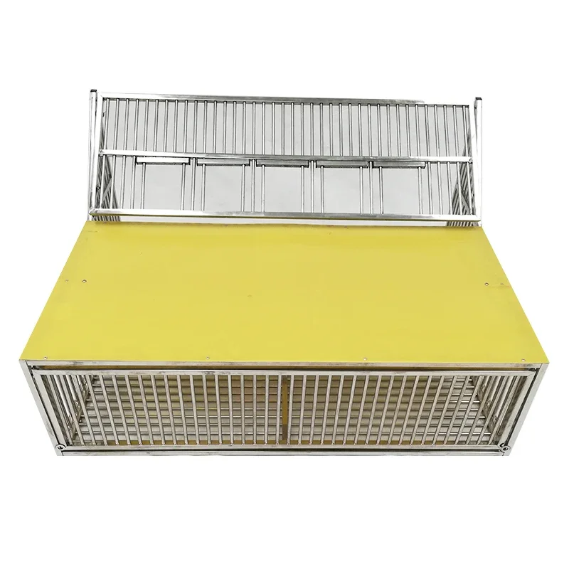 

Foldable Metal Cage Fancy for Birds Jumping Parrots Pigeons Stainless Steel Transporting Folding Birdcage