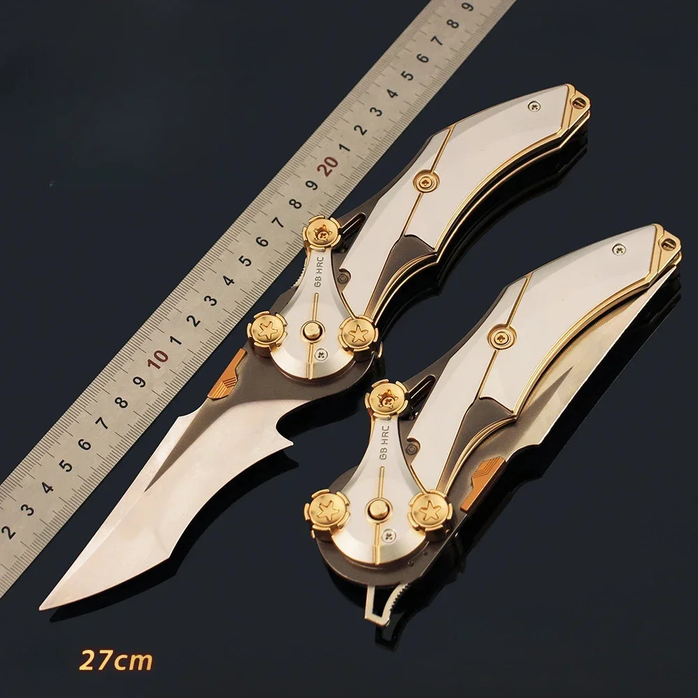 Delta Action 27cm/10.63in Folding Version Compassionate Folding Katana Knifes Game Peripherals Metal  Cosplay Ornaments Boy Toys