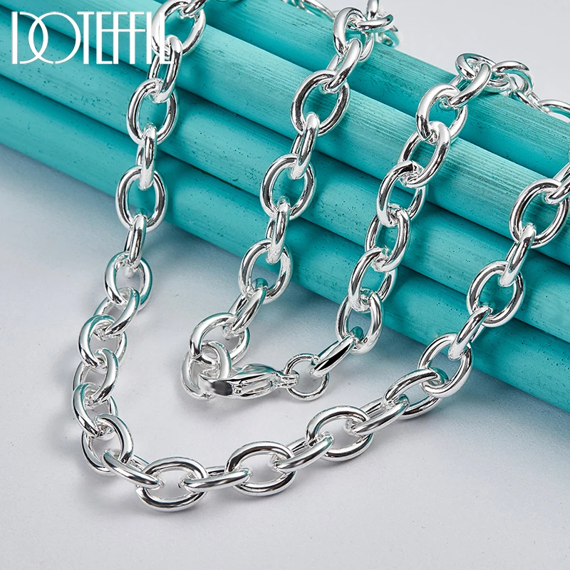 DOTEFFIL 925 Sterling Silver 18 Inch Original Basic Chain Necklace Lobster Clasp For Women Men Jewelry
