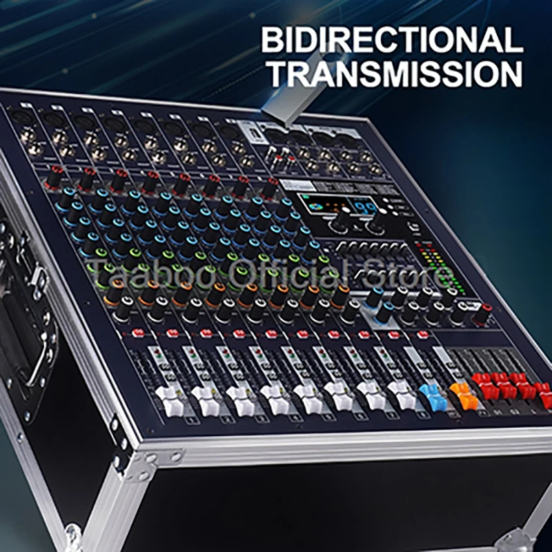 4-Channel 1600W*4 Professional High-Power Amplifier 99 Effects Audio Sound Mixer Machine Equalizer Subwoofer for DJ Performance