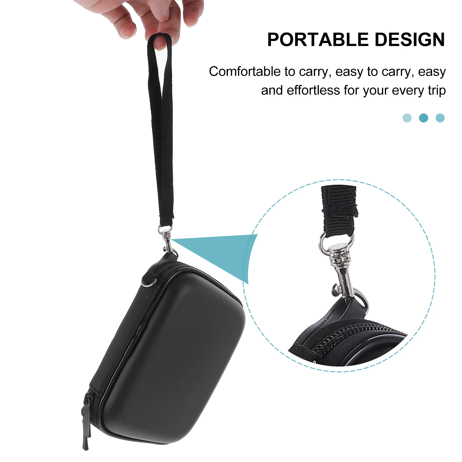 

Storage Organizer Bag For Earphones Power Bank Cables Travel Electronics Dustproof Pouch Durable Cloth Case With Smooth Zipper