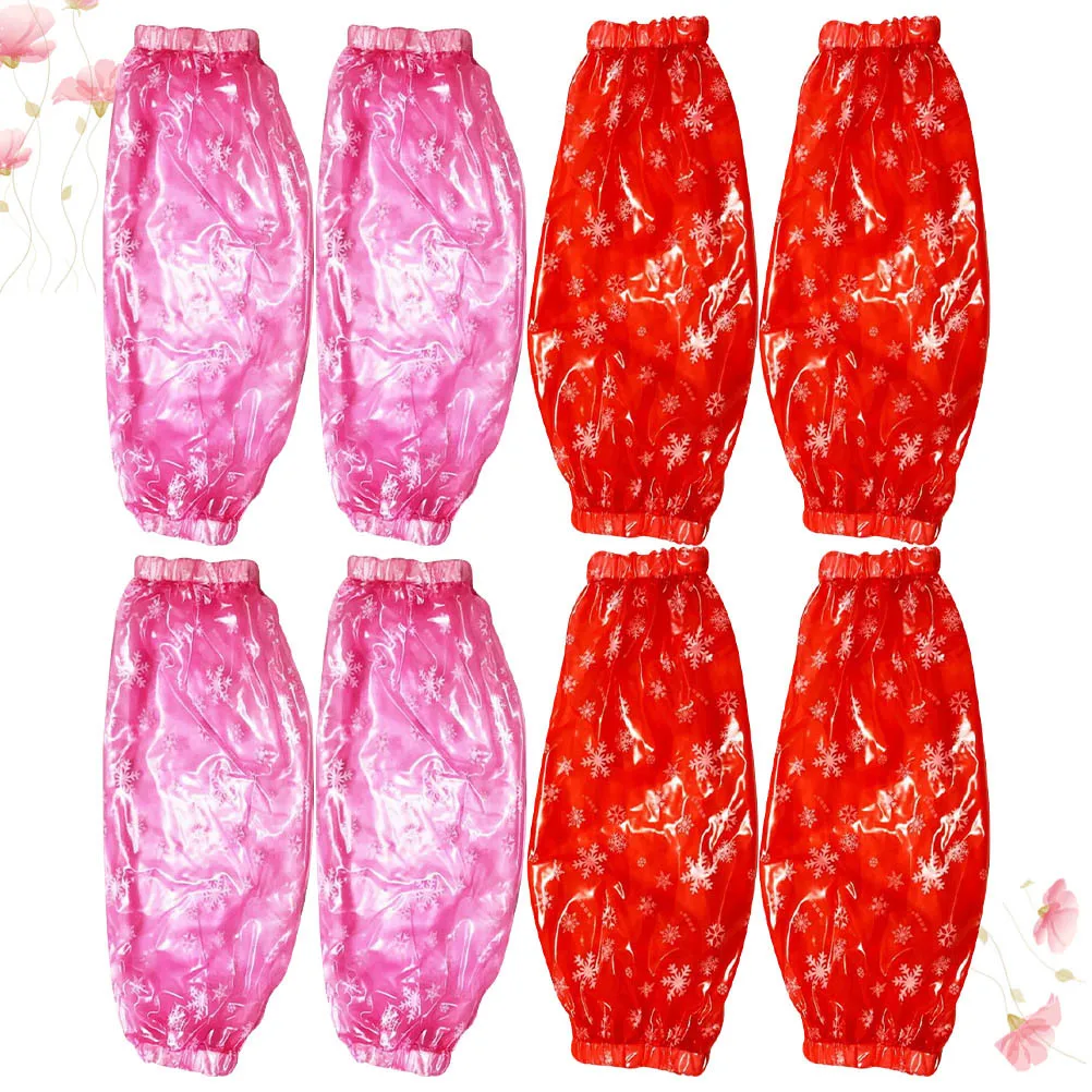 

4Pairs Waterproof Oversleeve Durable Kitchen Arm Sleeve Protectors Oilproof Cooking Cleaning Sleeve Cover Elastic Fit