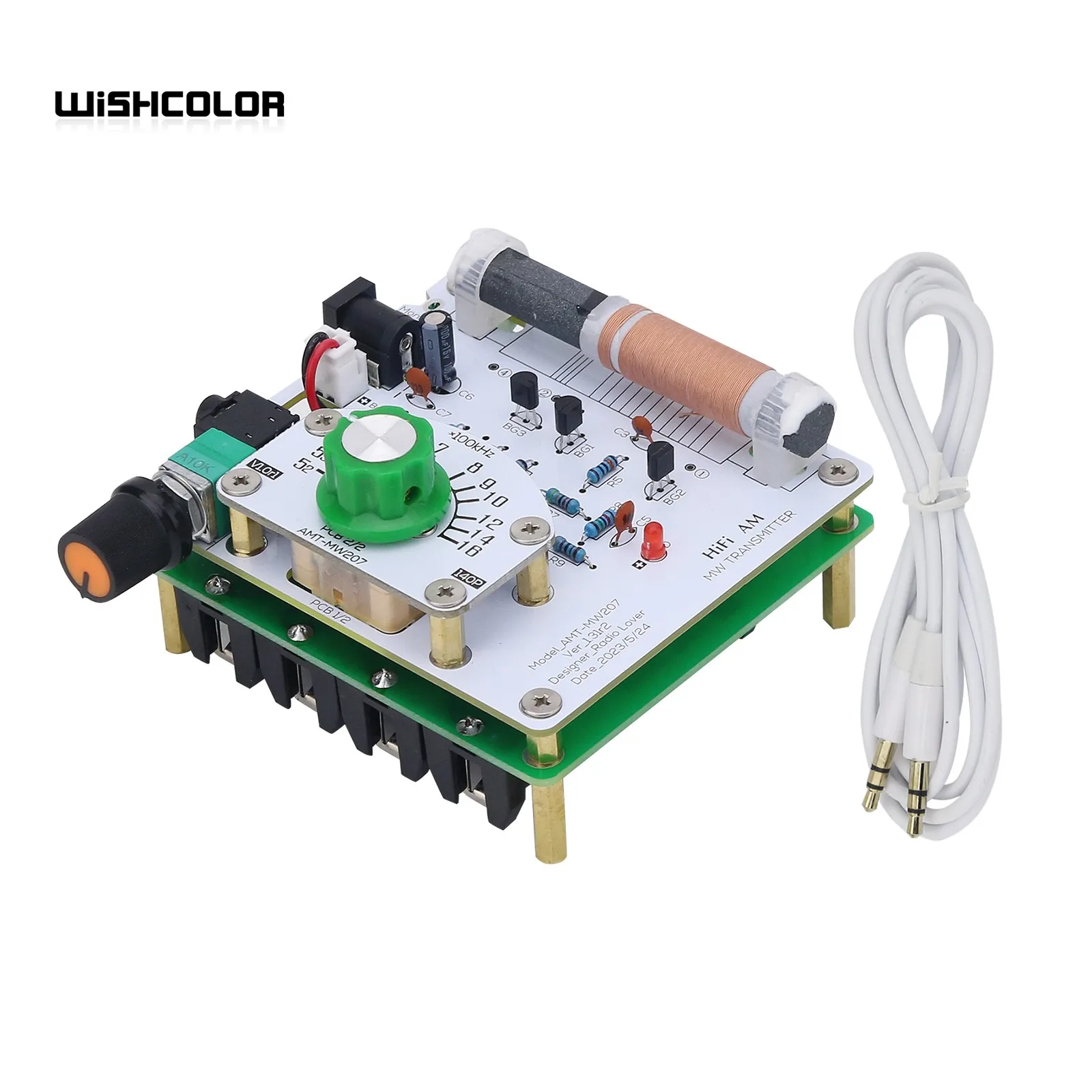 Wishcolor AMT-MW207 Medium Wave Radio Transmitter High Fidelity AM Radio Transmitter DIY Circuit Board 525~1605kHz 6V