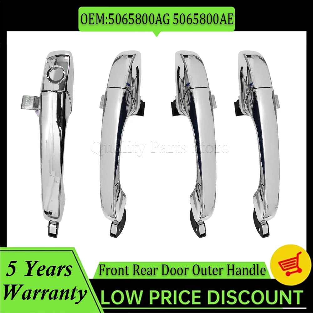 Передняя, задняя, левая, правая, хромированная, наружная дверная ручка 4589009AH 5065801AG 5065800AG для 2005-2010 Chrysler 300 300C Dodge Magnum Передняя, задняя, левая, правая, хромированная, наружная дверная ручка 4589009AH 5065801AG 5065800AG для 2005-2010 Chrysler 300 300C Dodge Magnum