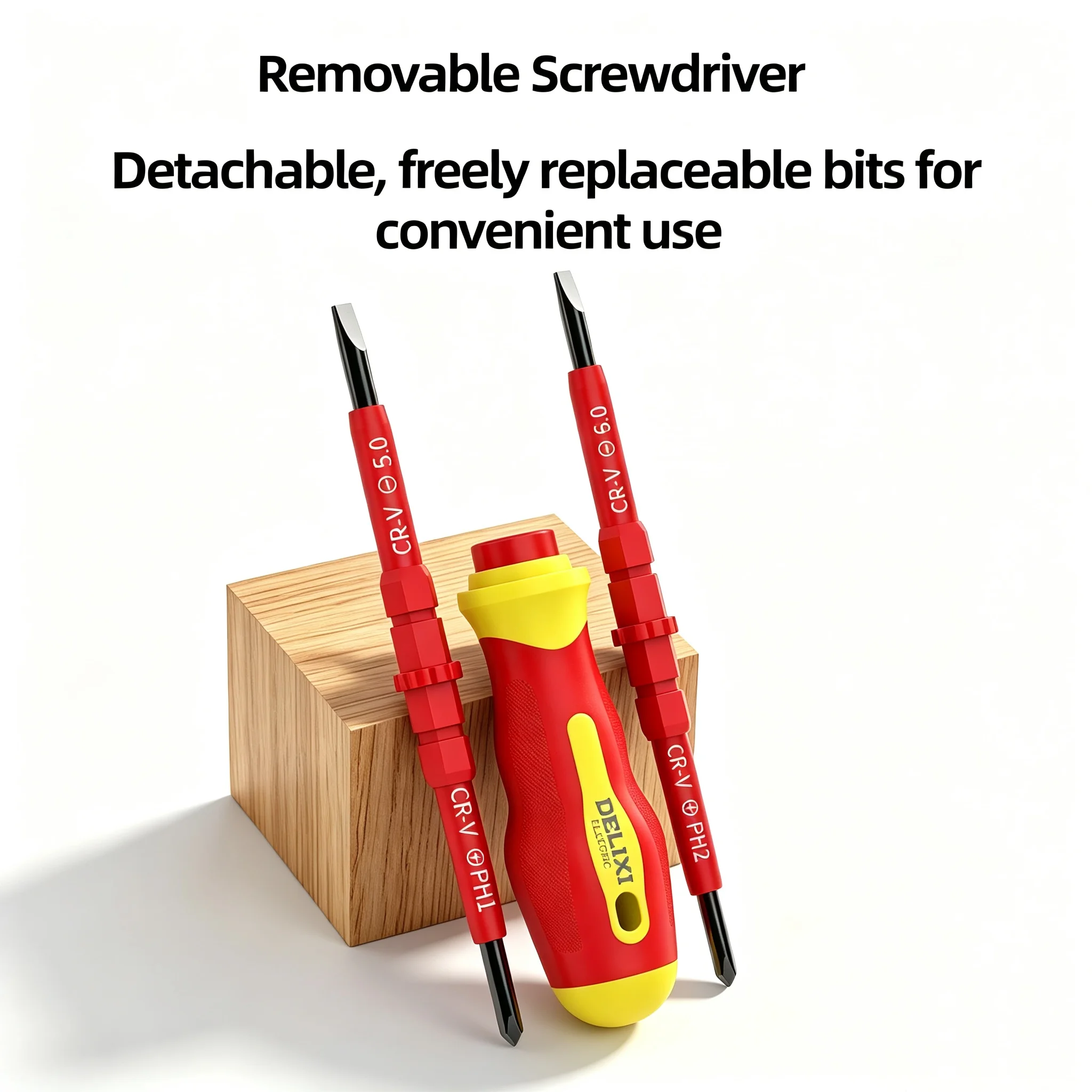 Electricians 3-in-1 Insulated Screwdriver Kit Interchangeable Magnetic Blades – PH1/PH2 Cross Multifunctional Repair Hand Tools