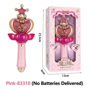 Varinha mágica para crianças, efeitos sonoros brilhantes estrelas, adereços de princesa, festa de bonecas para meninas 6 principais vendas varinha magica frozen - №3