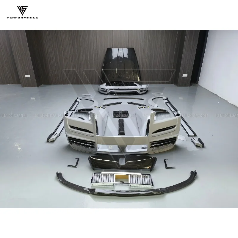 MSY Style Gen I Partial Dry Carbon Fiber Car Full Set Body Kit With Bumper Hood For Rolls Royce Cullinan 2018-2019 Carbon Kit