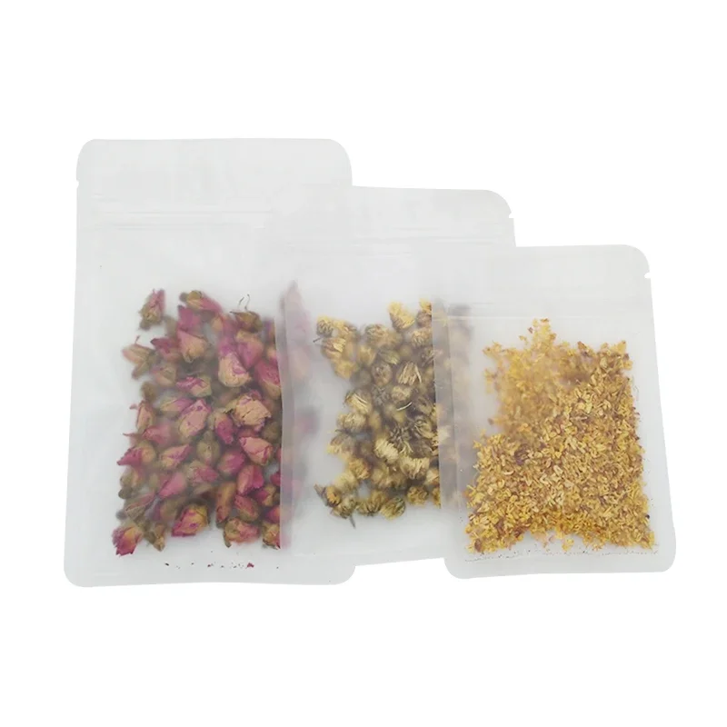 100 Teile/los 4 größe PE Frosted Klar Poly Ventil Wiederverschließbare Lagerung Tasche Candy Mutter Matte Transparent Zipper Kunststoff Pack Beutel