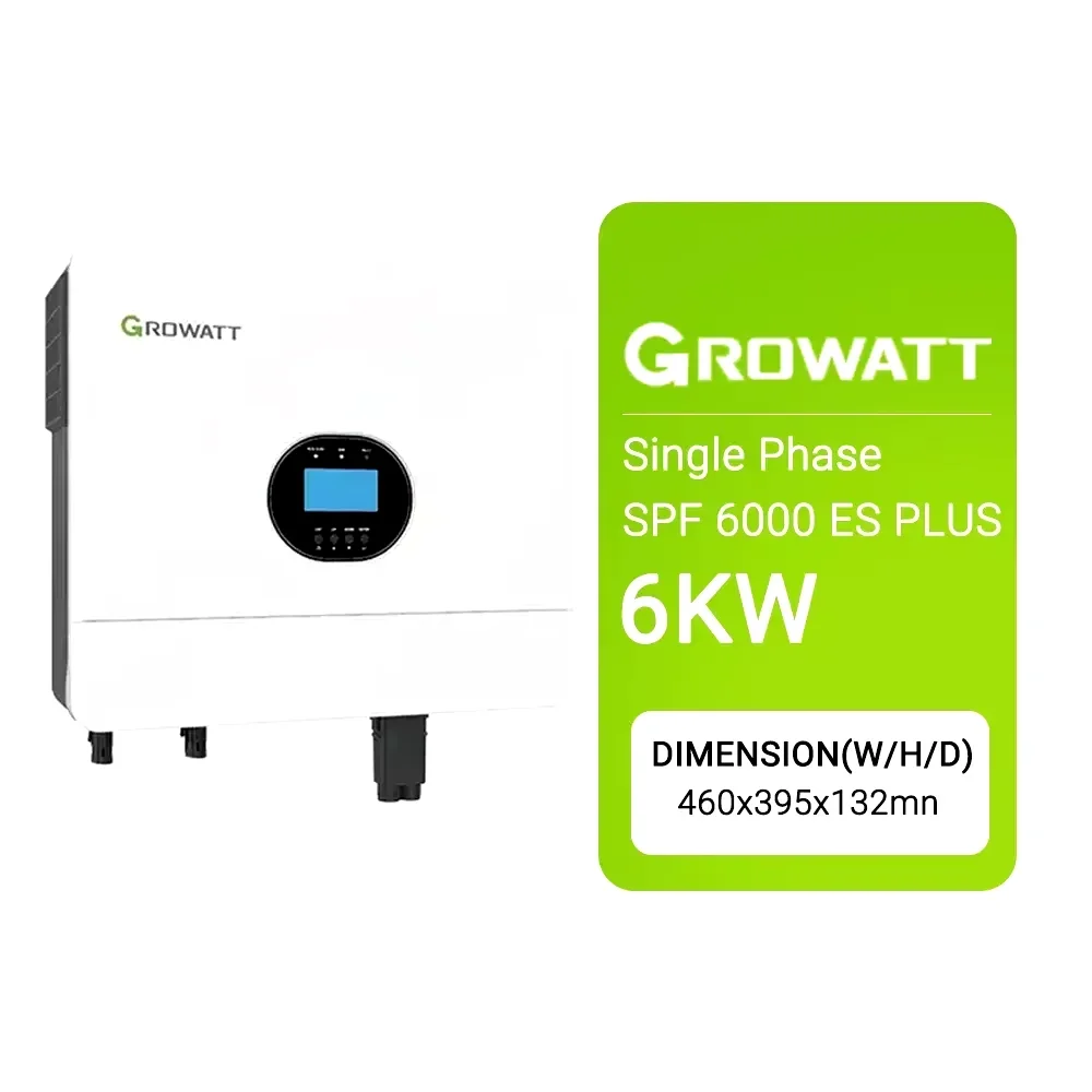 

Growatt Spf 6000 Es Inverters Pure Sine Wave 5Kw Inverter With Battery For Home Growatt Spf 6000Es