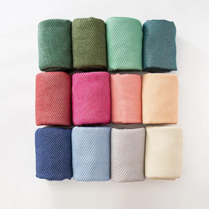 

Новый блестящий длинный шарф, женский мусульманский хиджаб, шаль с бахромой, платок, палантины, шарфы, тюрбан, банданы, повязка на голову Bufanda 190*70 см