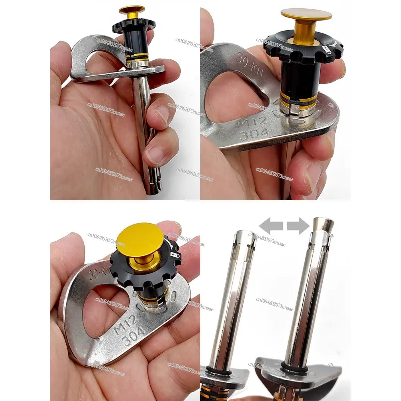 Removable anchor point New M12 rock nail Anti-rotation spear nail Quick release x80 aerial work retainer Rock climbing