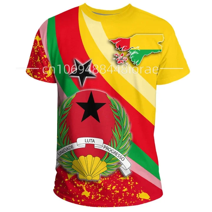 Summer Fashion Loose New Arrival Men's T-shirt 3d Printed Streetwear - Country Guinea-bissau 2023