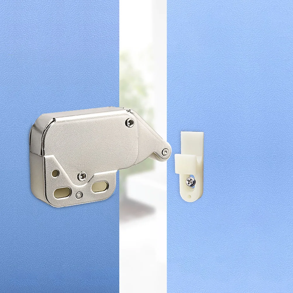 

4pcs Self-Opening Cabinet Door Latch Locks Push To Open Security Catch Rebounding Steel Bolt Durable Hidden Locks For Wardrobe